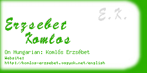 erzsebet komlos business card